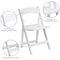 Global Industrial Folding Chair W/White Vinyl Padded Seat, White, Resin Frame B1105817 - alternate 5